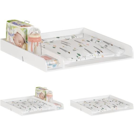 Woltu - Table à Langer Accessoires Blanc pour bébé en mdf
