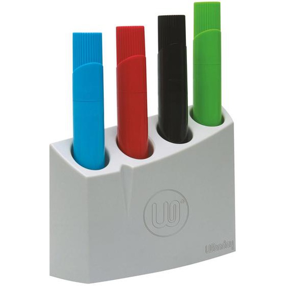 Wonday Porte-marqueurs magnétique rectangulaire - Gris