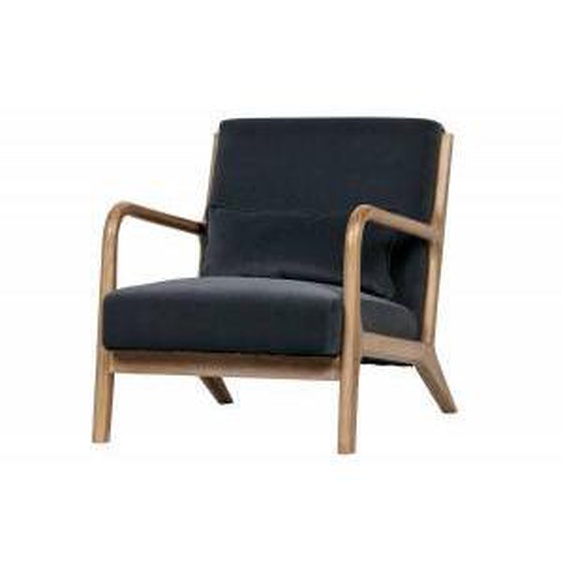 Woood MARK - Fauteuil Scandinave velours anthracite Anthracite 0.000000