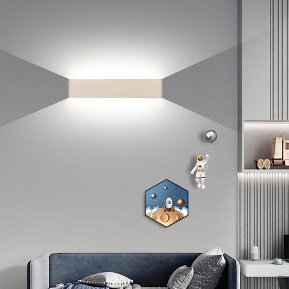 WOTTES 6W Applique Murale Interieur Blanc 46CM Luminaire Aluminium Moderne Blanc Froid Décorer 3pcs pour Salon Chambre Couloir