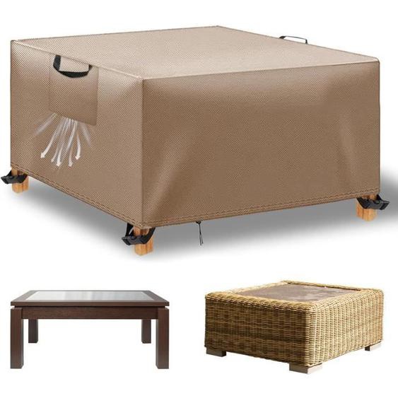 WUAYAMI Housse Table de Jardin,Housse Salon de Jardin Exterieur,Housses pour Mobilier de Jardin Imperméable Anti-UV,420D Tissu Ox