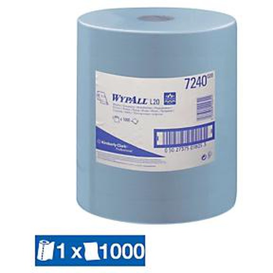 WYPALL Bobine dessuyage bleue Wypall L20, 1000 formats