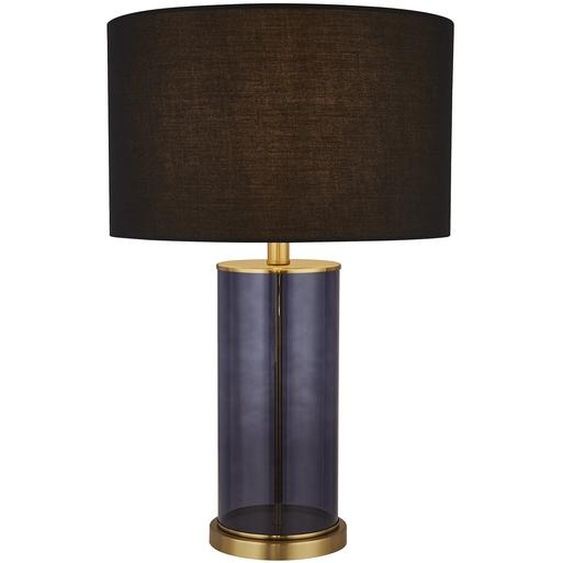 x Lampe à poser Liberty - Verre bleu avec abat-jour noir