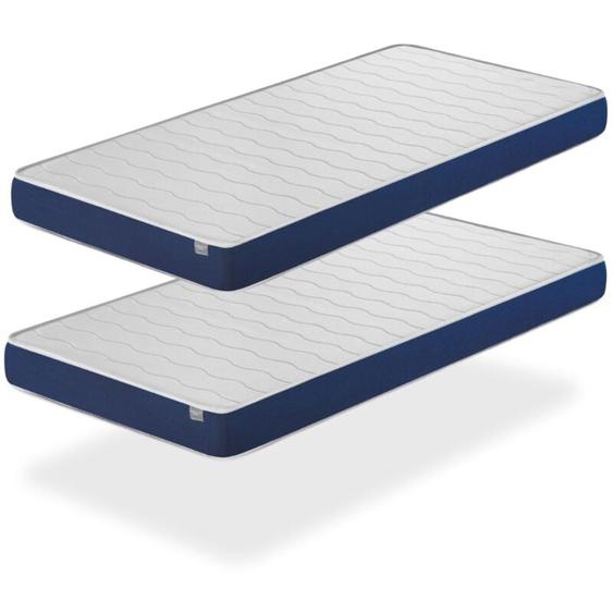 Xaluca - Matelas lot 2 ergo confort 90x190 Epaisseur 14 cm Rembourrage super soft Juvenil ideal pour les lits gigognes
