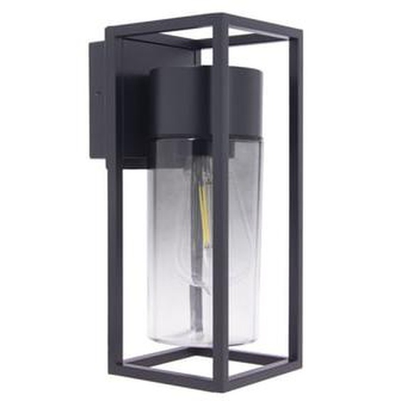Applique murale filaire noire fumée contemporain IP44, culot E27, 40W max