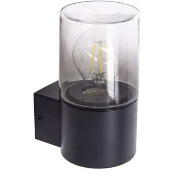 Applique murale filaire noire fumée IP44, culot E27, 40W max