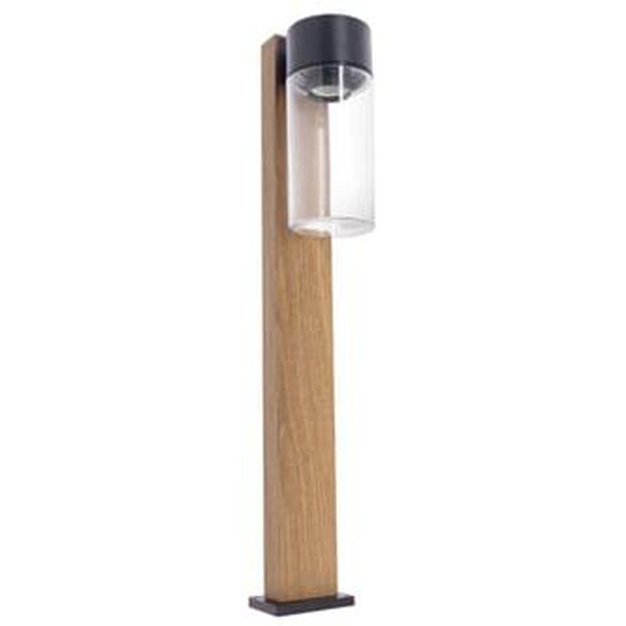 Borne filaire noire et bois IP44, culot E27, 40W max