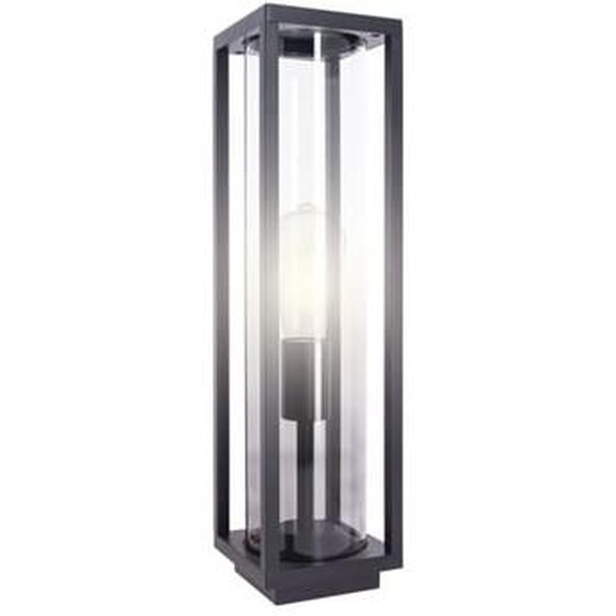 Borne filaire noire fumée contemporain IP44, culot E27, 40W max
