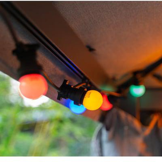Guirlande lumineuse LED 5m 230V, extensible IP44, 10 boules P45, 8 modes dutilisation