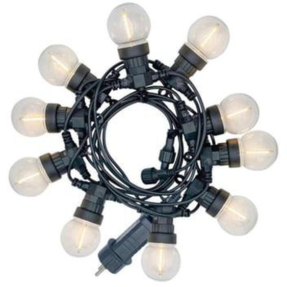 Guirlande lumineuse LED 5m 230V extensible IP44, 10 boules P45