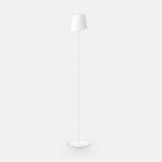 Lampadaire métal, 500 lumens, CCT & Dimmable, Rechargeable, 130cm, Blanc