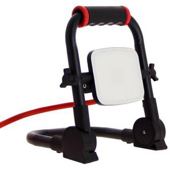 Projecteur de Chantier LED Filaire, Tête Pivotante, 10 W, 800 Lumens