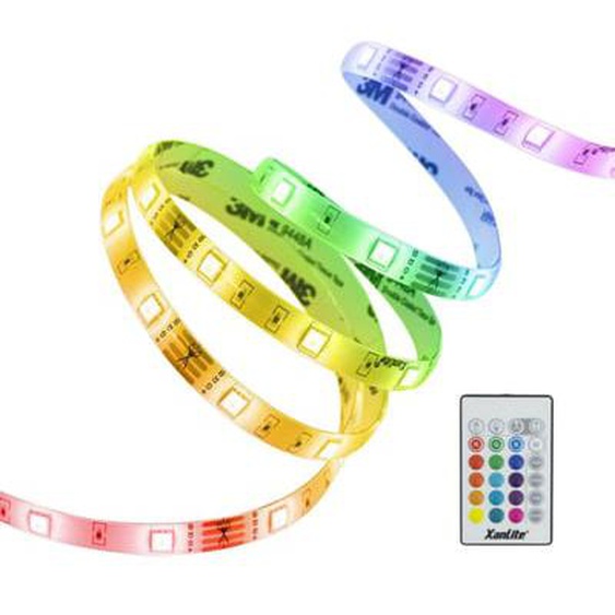 Ruban LED (kit complet) - 3m - RGB Digital - 166 modes déclairages multicolore