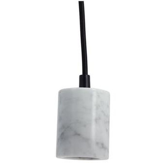 Suspension à douille en marbre blanc, culot E27