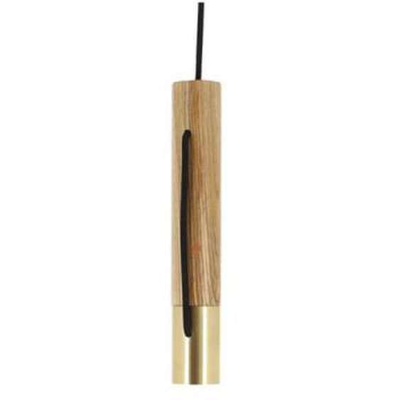 Suspension Tempo en bois et laiton, culot E27