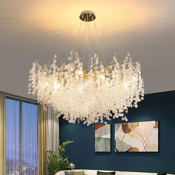 xiuxiu Lustres de luxe modernes éclairage or lampe suspendue verre Idoor décor à la maison suspension pour salon Table à manger chambre G9