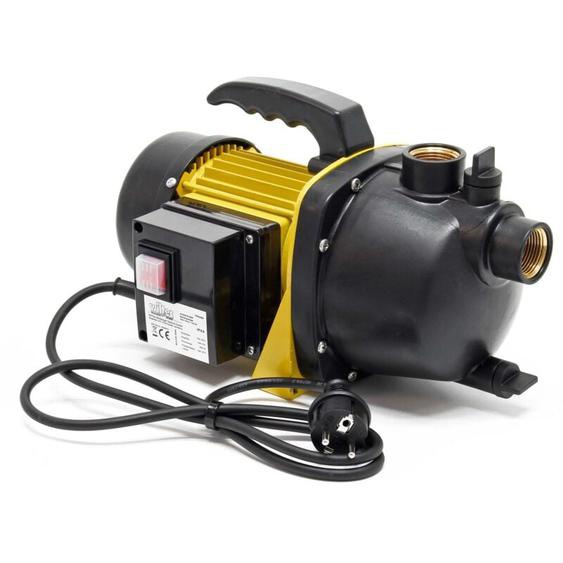 Wiltec Pompe de jardin – 1200 w 3800 l/h – Hauteur de débit 48 m – avec Poignée de transport et Vis de purge – pour Eau douce Eau de pluie Bassin