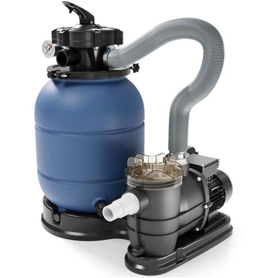Xpotool - Wiltec Filtre à sable et particules – 260 w – capacité 21,5 kg – 6000 l/h – avec Vanne 5 positions – Système de filtration avec Pompe de
