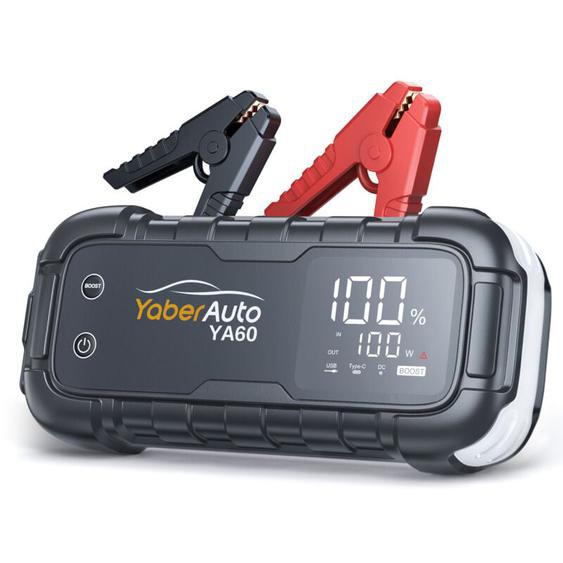 Auto Booster Batterie Voiture 6000A 26800mAh Booster Batterie Moto/Auto (Jusquà Tout Gaz ou 12,0 l Diesel) 12V Demarreur Batterie Voiture avec 45W