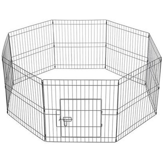 Yaheetech - 8 Panneaux Parc Enclos Pliant pour Chiens Chiots Petit Animaux Extérieur Interieur 61cm Clôture Grille en Métal avec Porte