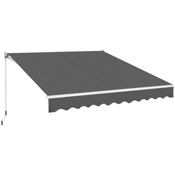 Yaheetech - Auvent Rétractable de Contrôle Manuel 300 x 250 cm Auvent dentrée et de Fenêtre avec Protection Solaire Auvent Réglable pour Balcon