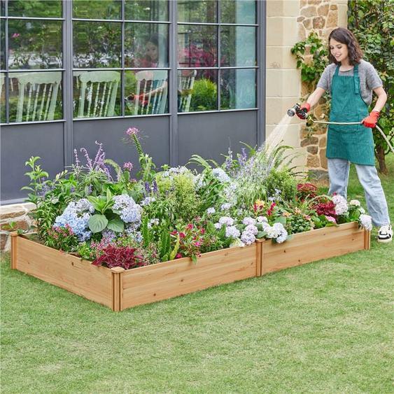 Yaheetech - Carré Potager Surélevé Bac Potager en Bois Bac à Fleurs Légumes Plantes Potager Extérieur/Intérieur pour Jardin Cour Serre Terrasse 234,5