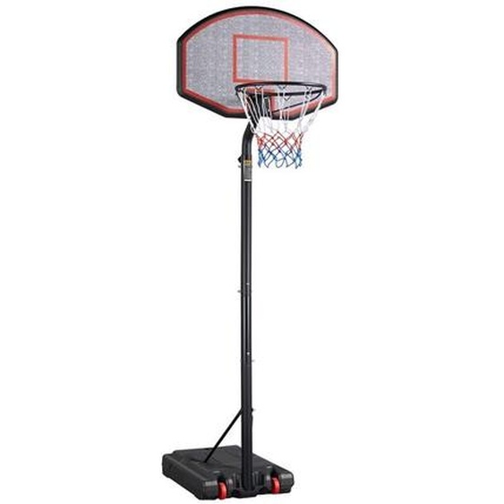 Yaheetech - Panier de Basket Adulte Hauteur Réglable 304-353 cm Panier de Basketball Mural sur Pied avec Poteau Panneau Rouge