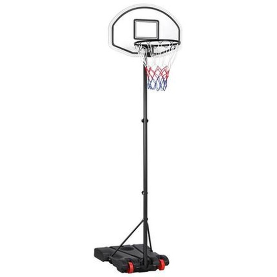 Yaheetech - Panier de Basket-Ball sur Pied Hauteur Réglable 159 - 214 cm 5 Niveaux avec Support et Roulettes Noir
