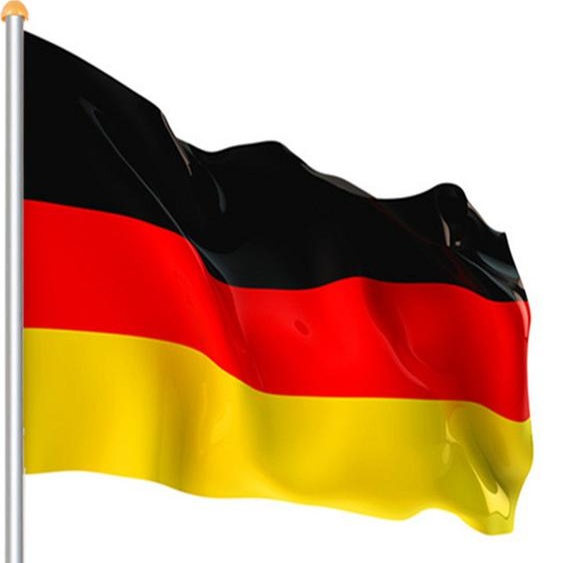 Yakimz Mât de drapeau en aluminium 6,50m avec câble et drapeau allemand Mât de drapeau en aluminium