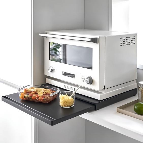 Yamazaki Tablette de cuisine 45x4x37cm Plateau extensible Métal Tower noir