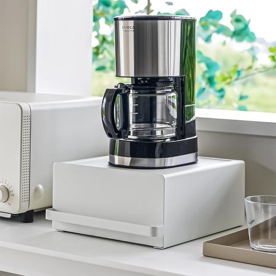 Yamazaki Tiroir blanc cuisine pour plan de travail 22x11x27cm pour un espace de rangement supplémentaire