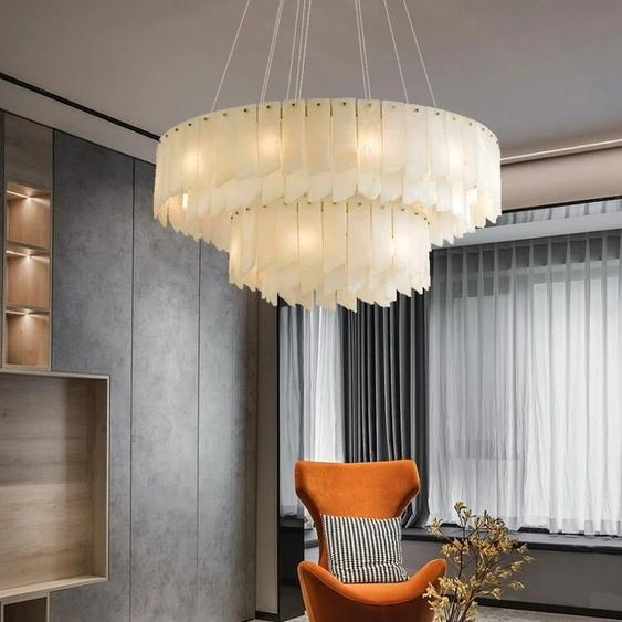 yingxuan Salle à manger Style nordique lustres salon suspension minimaliste Villa Hall lustre marbre chambre suspension lampe