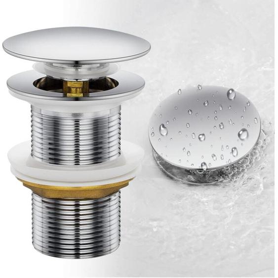 Bonde de Lavabo, Pop Up Bonde Lavabo Universel, Bonde de Lavabo Sans Trop Plein pour Lavabo en Cuivre