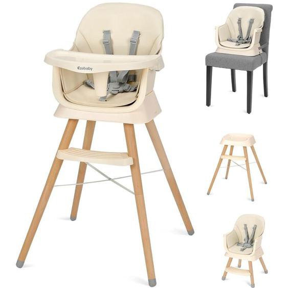 Yoleo - 6 en 1 Chaise Haute Bébé,Siège dAppoint,Chaise pour Enfants Multifonctionnelle,Repose-Pieds pour Bébé à partir de 6 mois,Beige