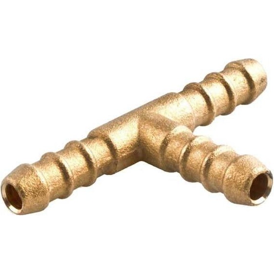 Yregas Té en laiton Pour tuyau flexible Golden Golden One Size