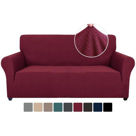 Ystyle Housse Canapé 2 Places, Universelle Housse Canape Protection Chat Chiens Griffures, Bourgogne