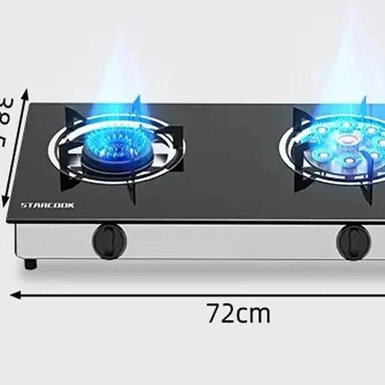 YunlinLi Cuisinière à gaz domestique avec feu féroce, table de cuisson, 2 brûleurs, cuisine