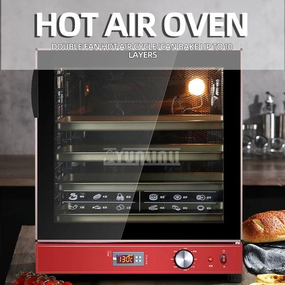 YunlinLi Four à vent multifonctionnel en acier inoxydable, four électrique commercial, 14 couches, grande capacité, 120L