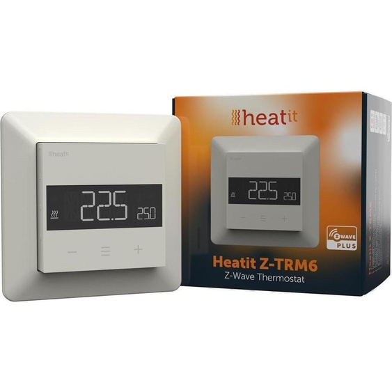 Z-TRM6 Thermostat Z-Wave, blanc, mesure de la consommation dénergie, 3 modes