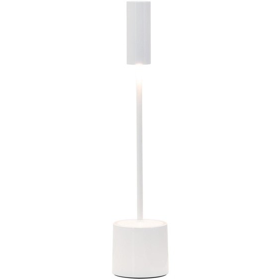 Zafferano - Lampe De Table Led Rechargeable Carolina Avec Bouton Tactile Dimmable - Intérieure/Extérieure - Autonomie 9 H - Blanc