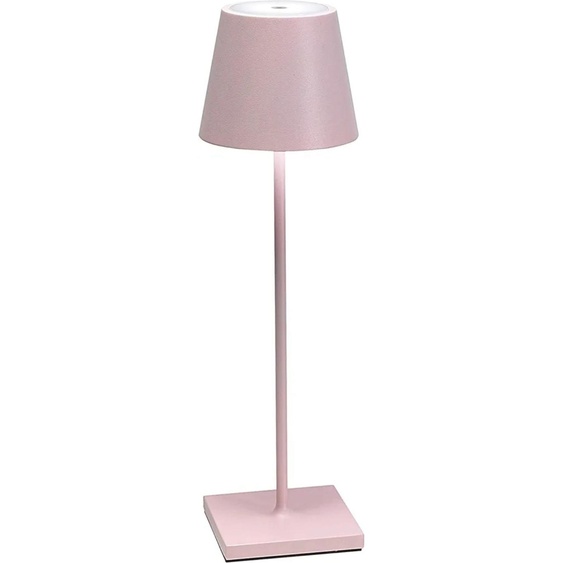 Zafferano Poldina Pro Lampe de table à LED à intensité variable en aluminium Rose