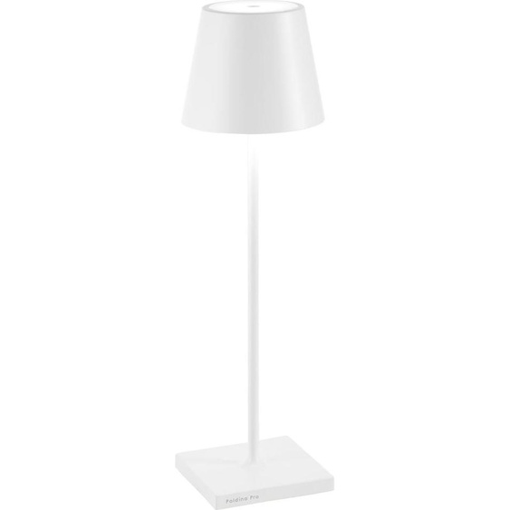 Zafferano Poldina Pro Lampe de table LED en aluminium Blanc