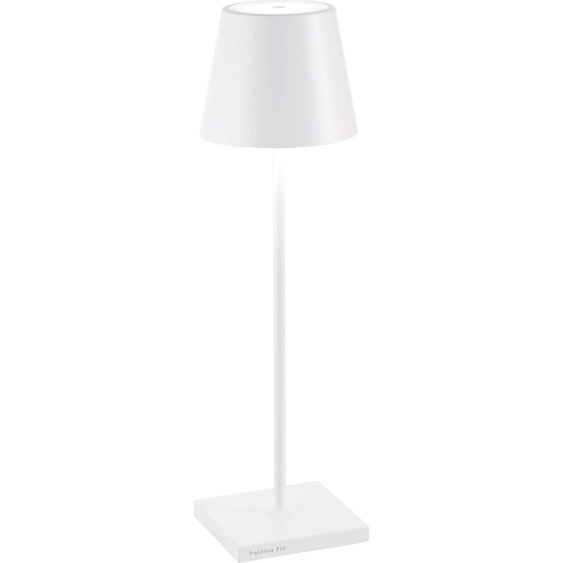 Zafferano Poldina Pro Lampe de table LED en aluminium Blanc