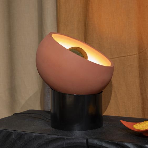 Zahra - Lampe à poser ronde en terre cuite ø29cm - Couleur - Terracotta