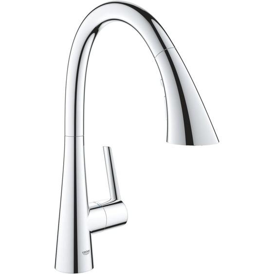 Zedra - Mitigeur dévier avec douchette extractible, chrome 32294002 - Grohe