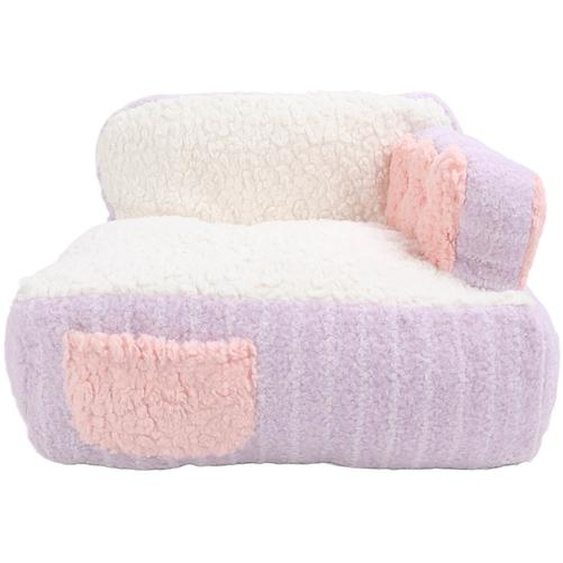 ZELURXX Canapé moelleux pour chat, lit avec housse amovible et lavable, doux et confortable, lit pour animaux de compagnie pour chiots/petits chiens, violet