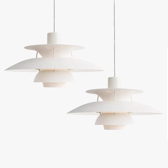 ZELURXX, lot de 2 suspensions nordiques, lampe suspendue au design LED moderne, lampe de salle à manger, aluminium, hauteur réglable, lampe de salon, Ø 40 cm,