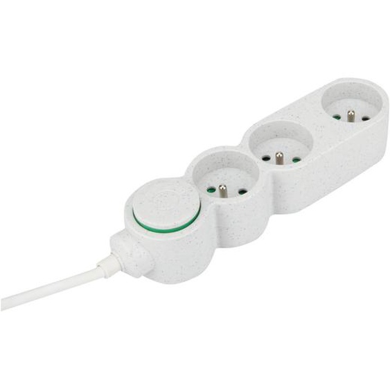 Zenitech Bloc multiprises 3 prises 16A - Câble 1,5 m - Blanc