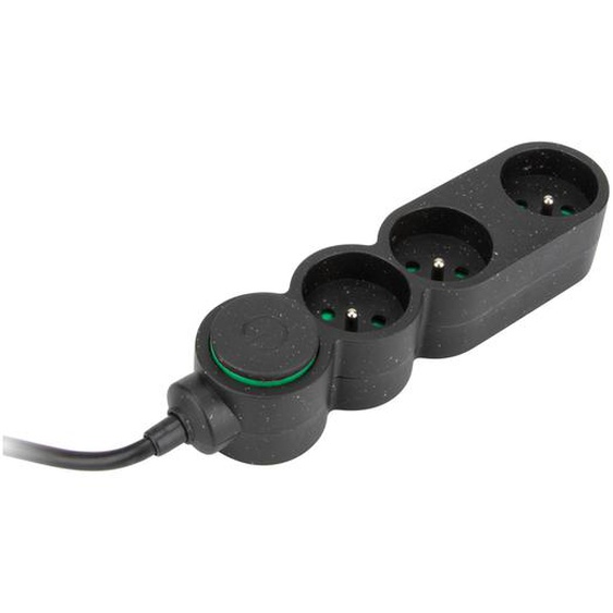 Zenitech Bloc multiprises 3 prises 16A - Câble 1,5 m - Noir