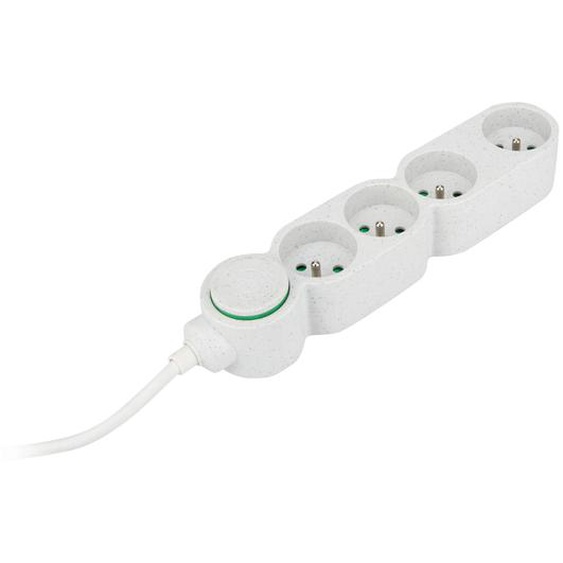 Zenitech Bloc multiprises 4 prises 16A - Câble 1,5 m - Blanc